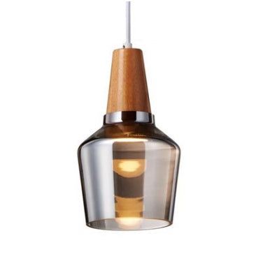 Modern Led Glass Pendant Light wood.