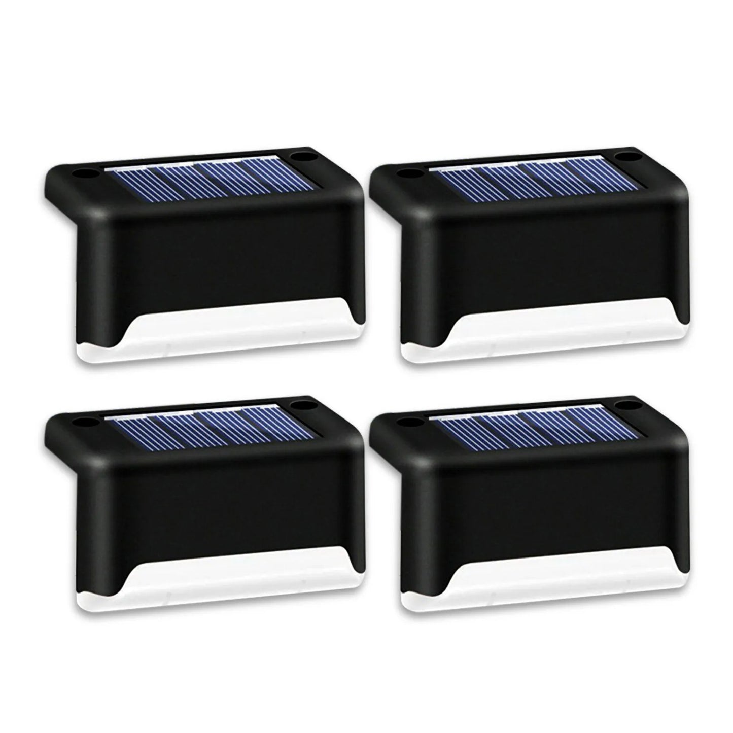 4 Solar LED Bright Deck Lights Outdoor Garden.