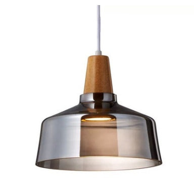 Modern Led Glass Pendant Light wood.