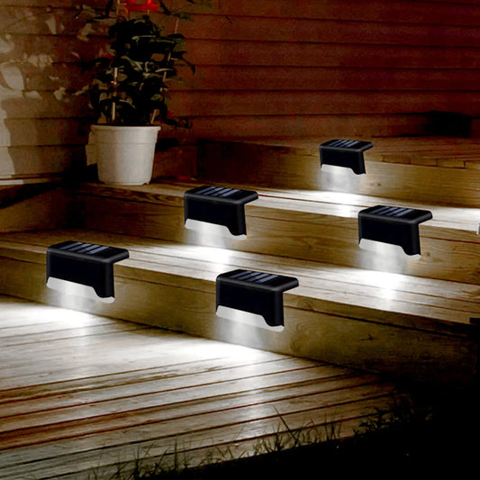 4 Solar LED Bright Deck Lights Outdoor Garden.